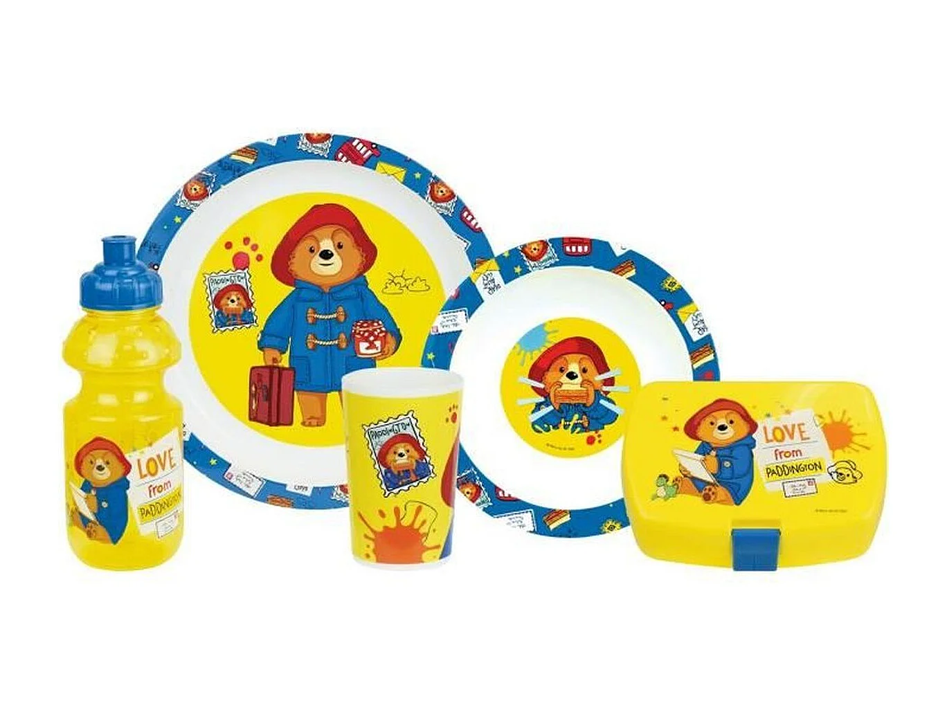 FUN HOUSE Paddington - Coffret vaisselle enfant réutilisable 5 pièces (Polypropylène)