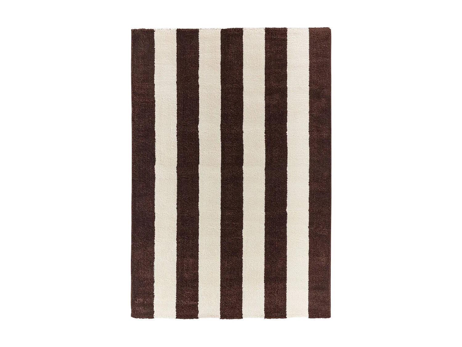 Tapis intérieur rayures marron et blanc 200x280cm - Pablo