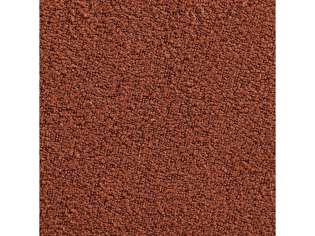 Poggiapiedi per poltrona nova in bouclé testurizzato, terracotta