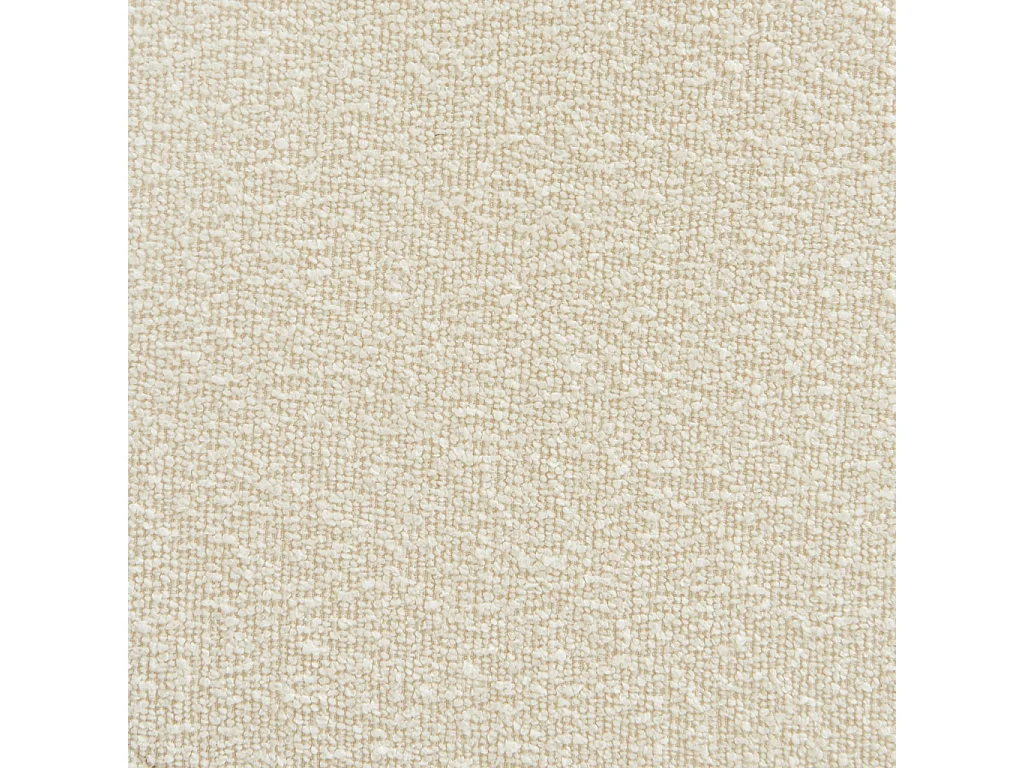 Poggiapiedi per poltrona nova in bouclé testurizzato, bianco