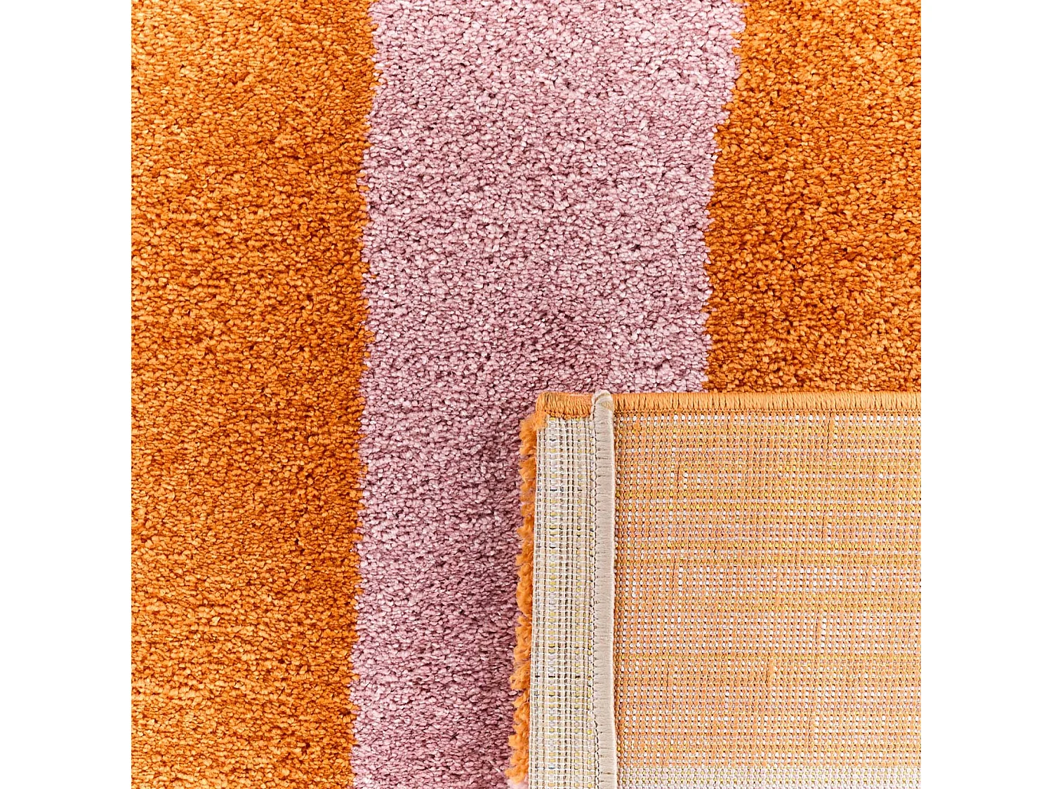 Tapis intérieur rayures orange et rose 120x160cm - Pablo