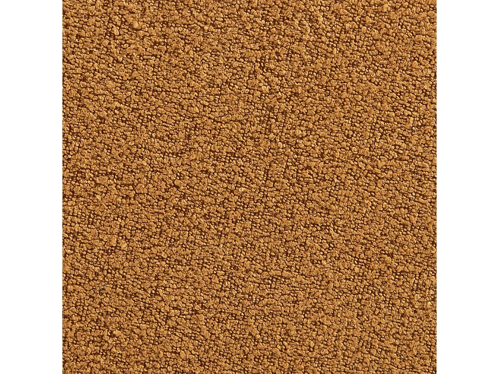 Pouf. repose-pieds pour chauffeuse Nova bouclette texturée moutarde - Nova