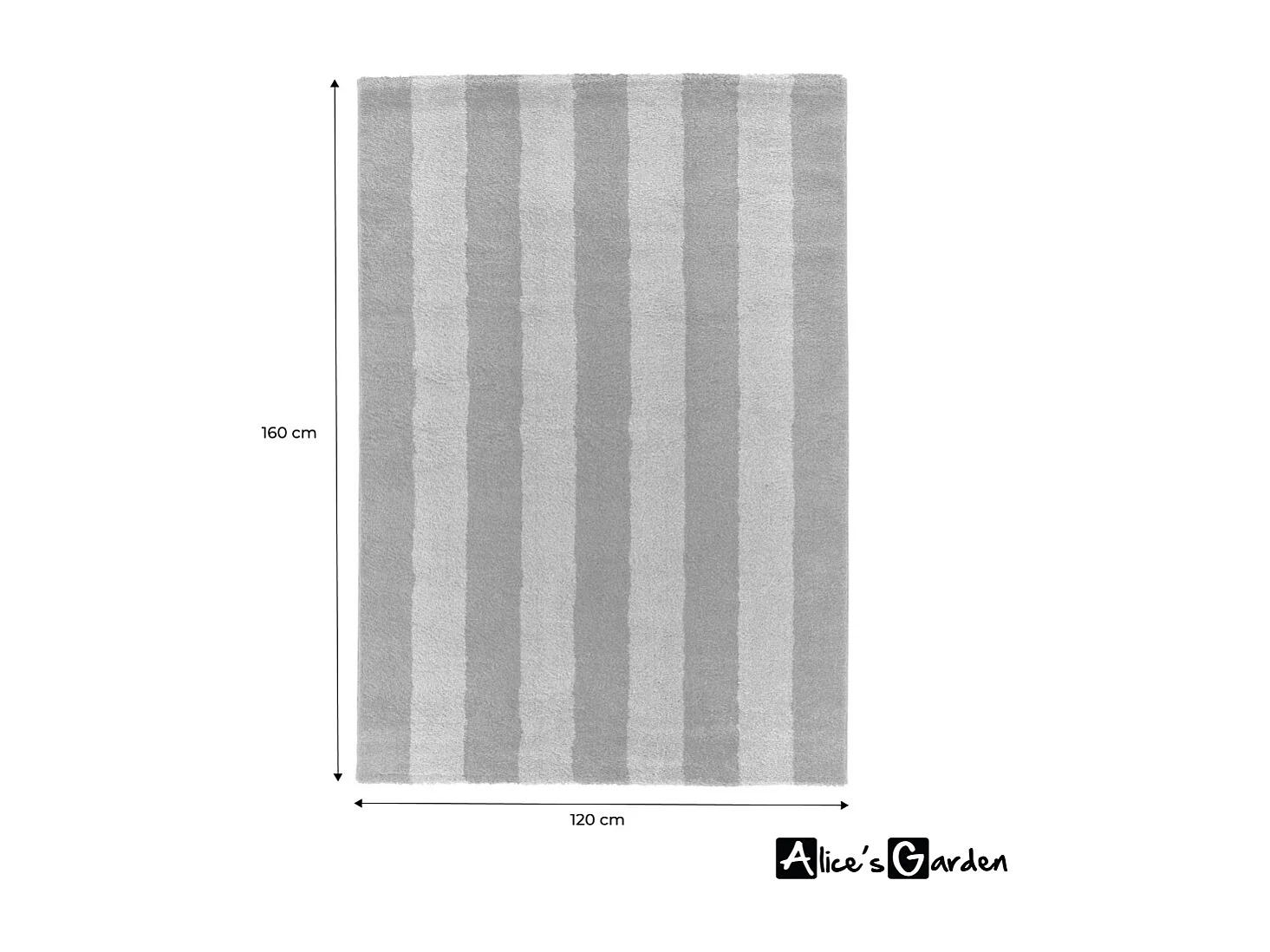 Tapis intérieur rayures marron et blanc 120x160cm - Pablo