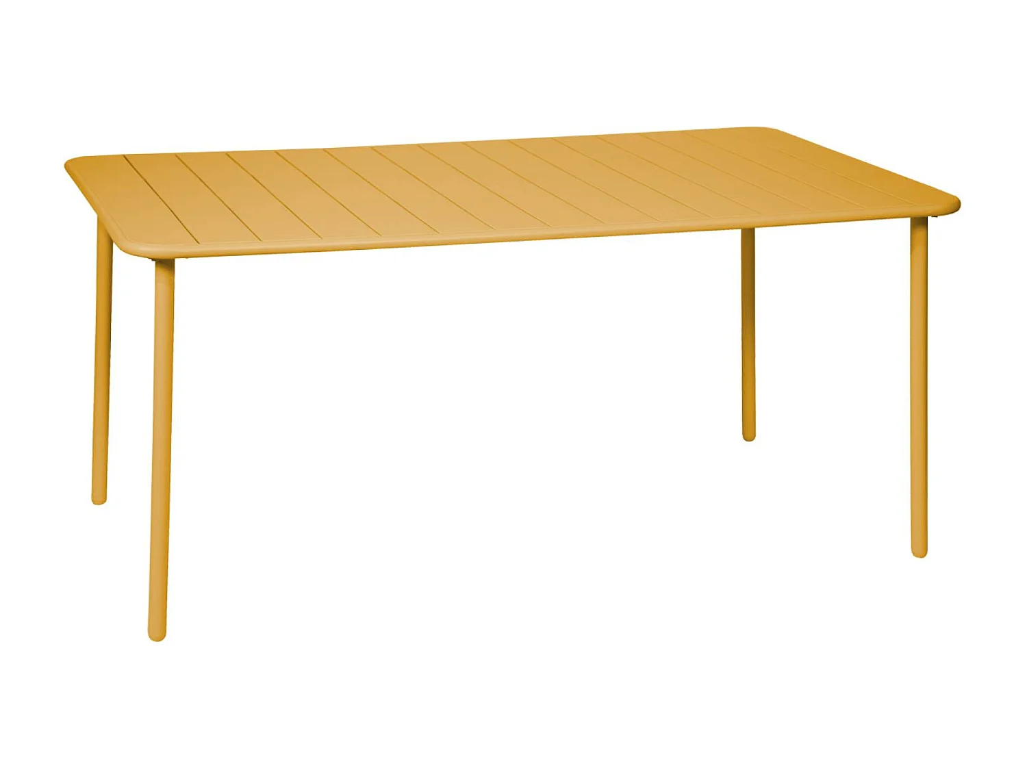 Table de jardin métal 6-8 places. ocre. Amelia. 160x90x72.5cm