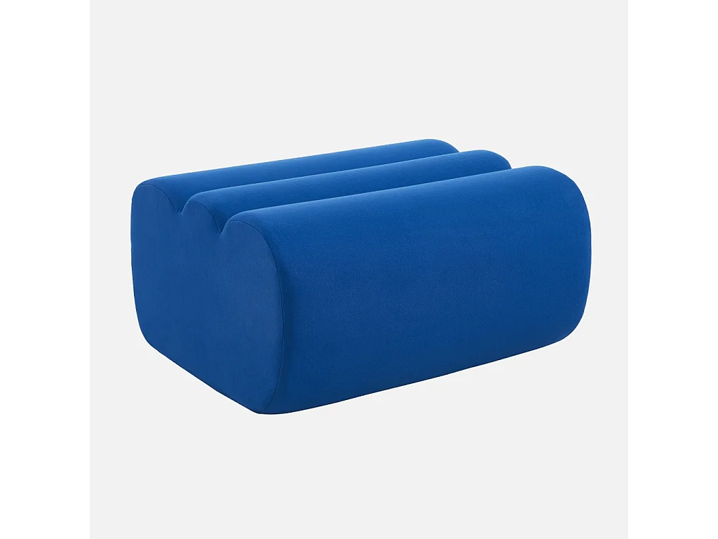 Poggiapiedi per poltrona nova tessuto, blu elettrico