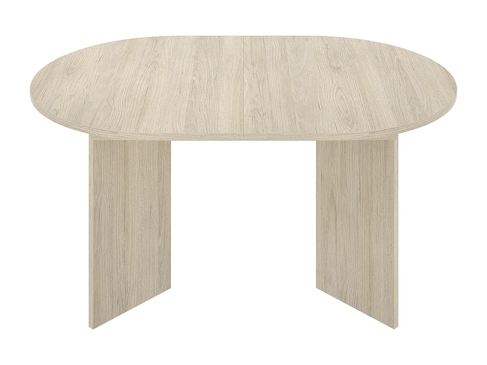 Table à manger ovale extensible, coloris naturel - Hauteur 76,3 x Longueur 140-180 x Profondeur 90 cm