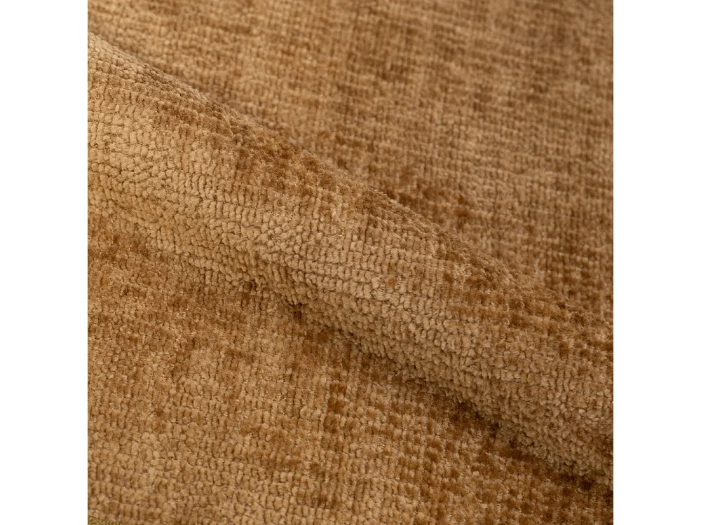 Lot de 2 chaises en tissu jaune moutarde, pieds métal noir - Bulle