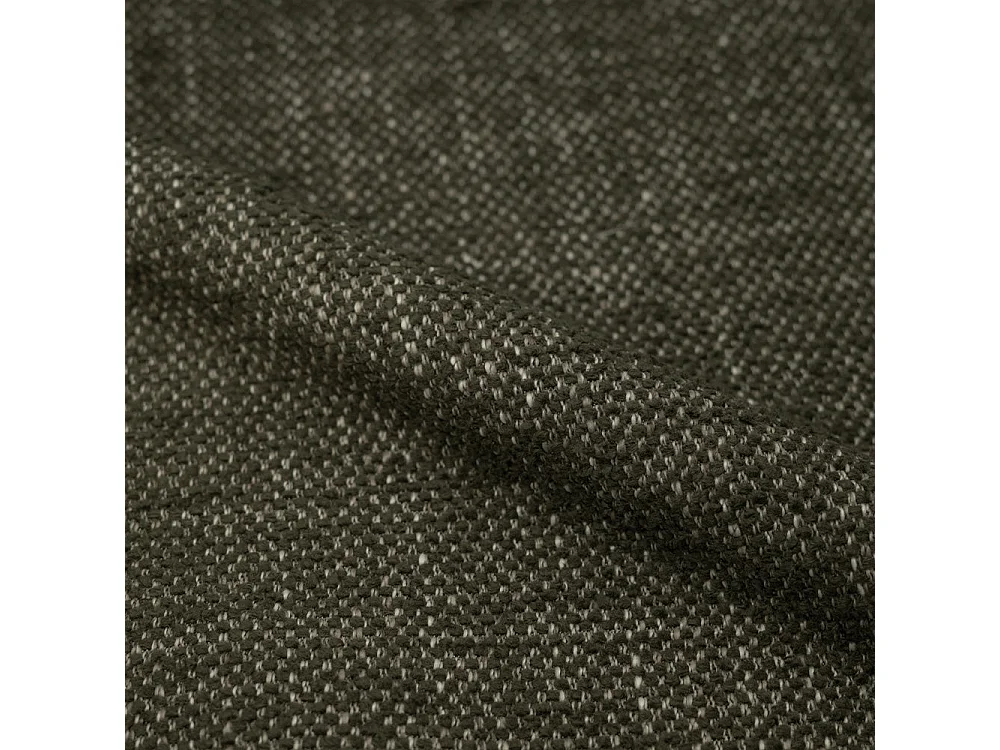 Set di 2 sedie in tessuto texturizzato verde kaki, gambe in metallo - Aura