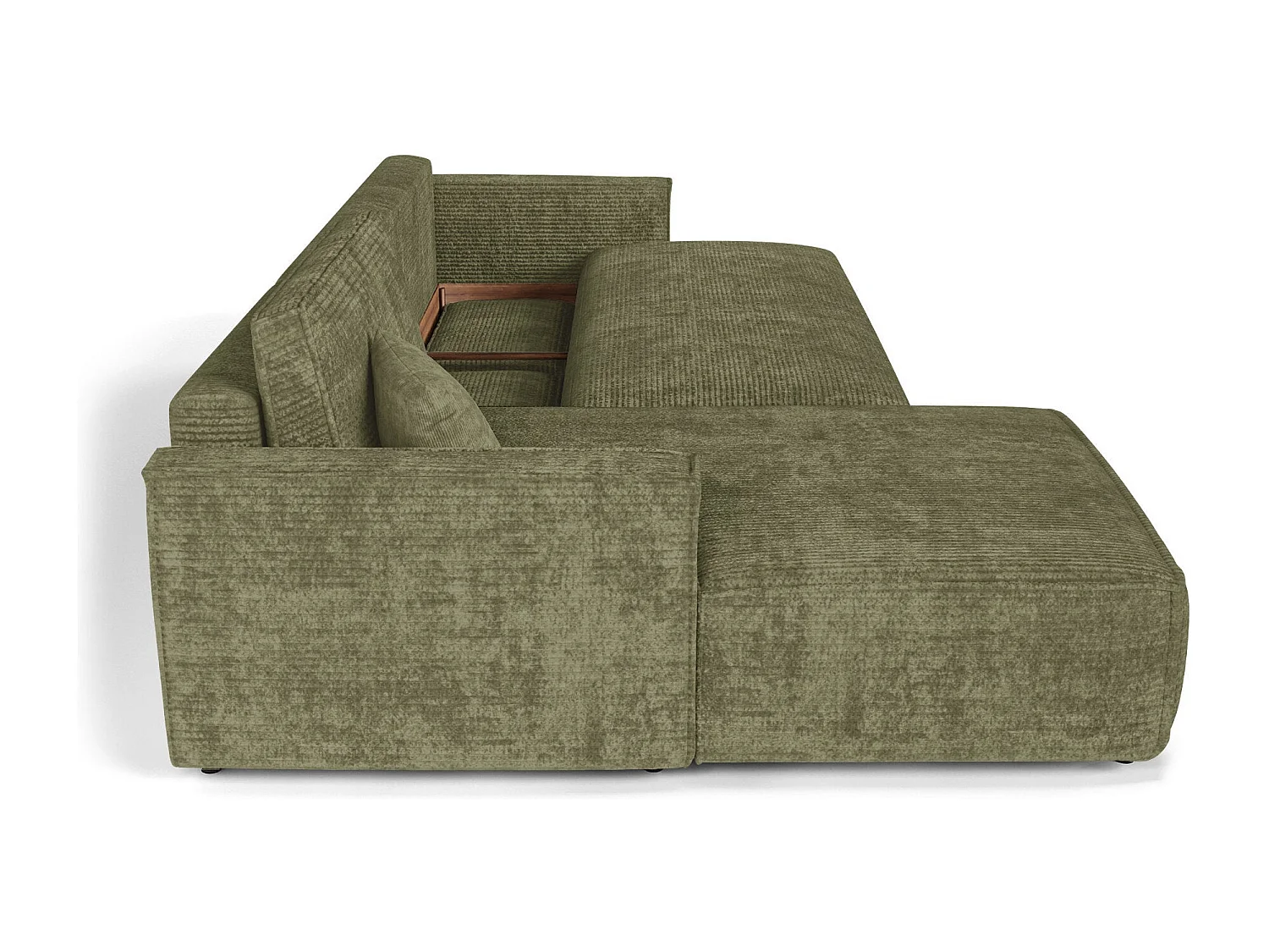 Canapé d'angle gauche convertible avec coffre  en Velours côtelé