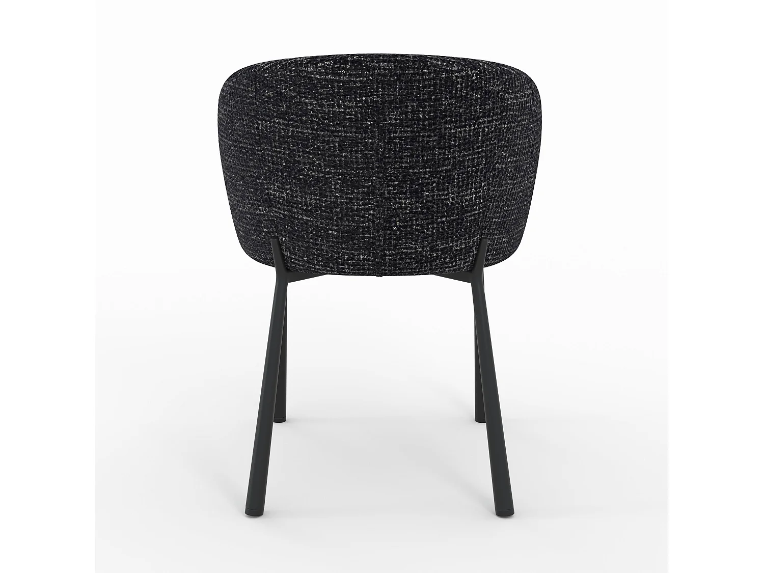 Chaise en tissu texturé noir - Danaë