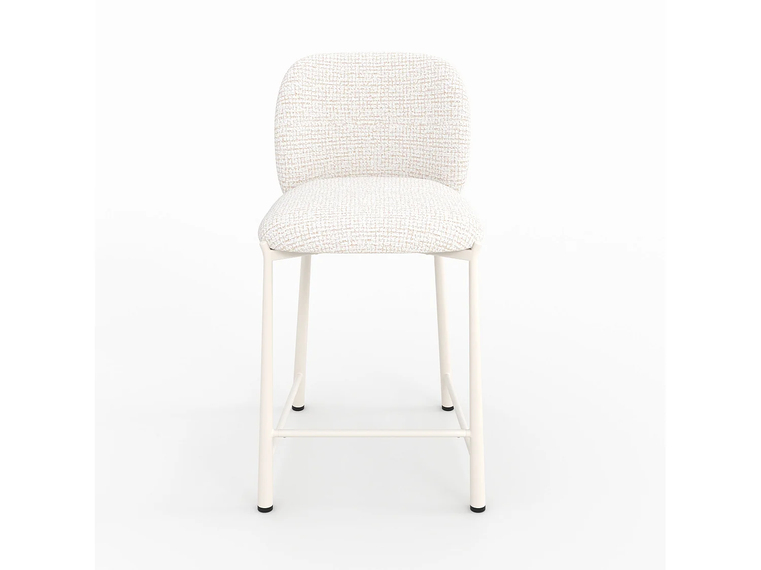 Lote de 2 sillas para isla central 65,5 cm, tejido texturizado crudo. - Bento