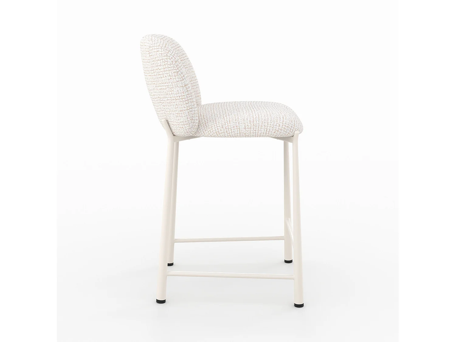 Lote de 2 sillas para isla central 65,5 cm, tejido texturizado crudo. - Bento