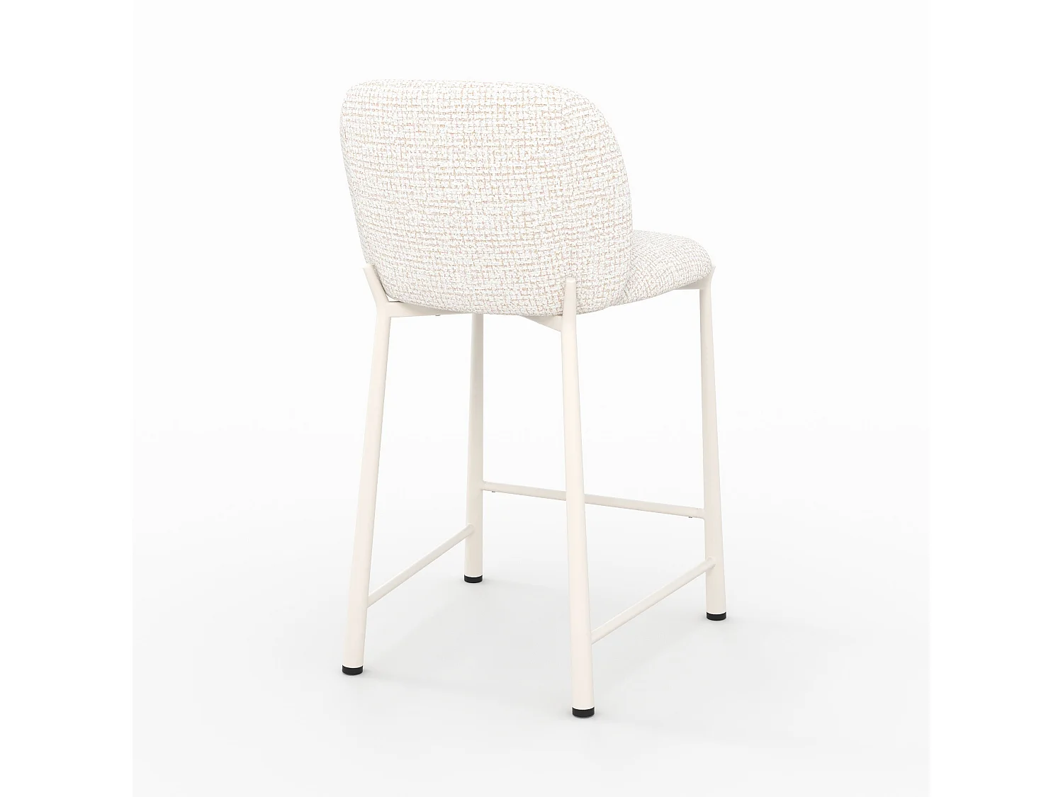 Lote de 2 sillas para isla central 65,5 cm, tejido texturizado crudo. - Bento