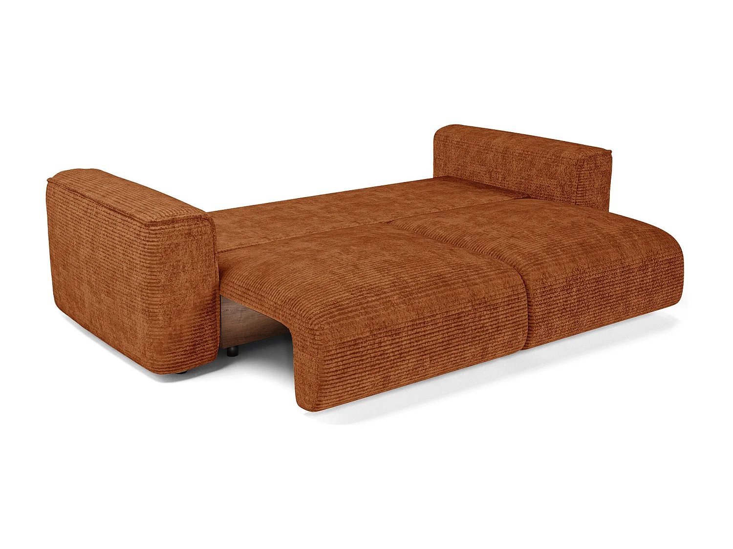 Canapé convertible avec coffre COMO en Velours côtelé