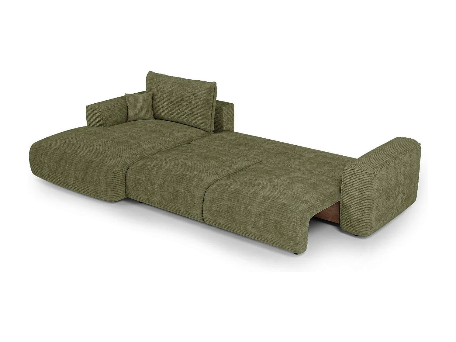 Canapé d'angle gauche convertible avec coffre COMO en Velours côtelé