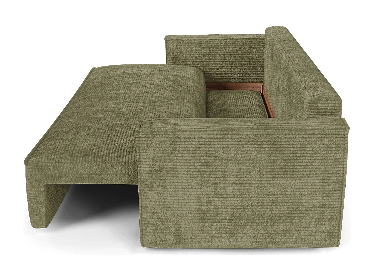 Canapé convertible avec coffre  en Velours côtelé