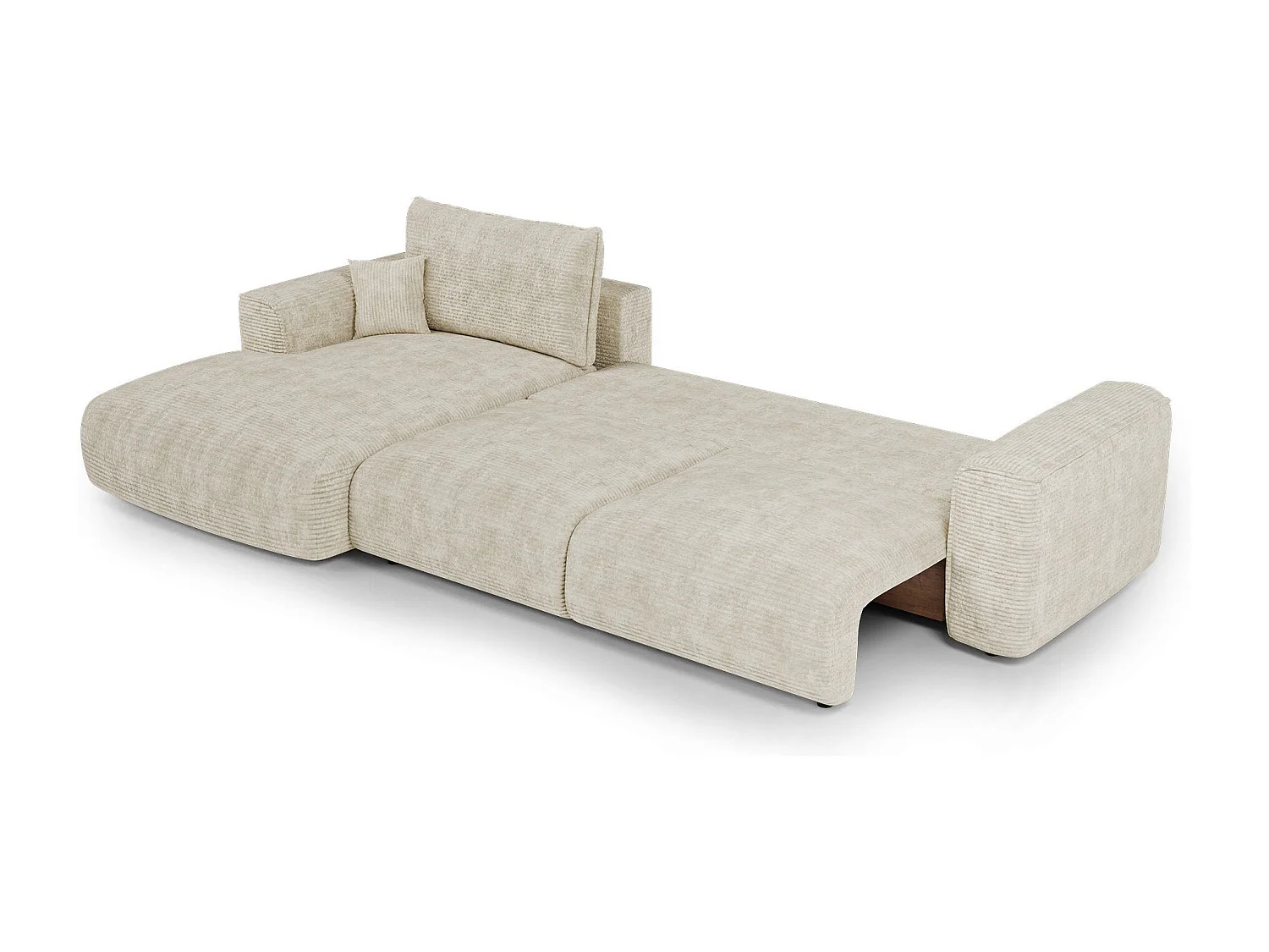 Canapé d'angle gauche convertible avec coffre COMO en Velours côtelé