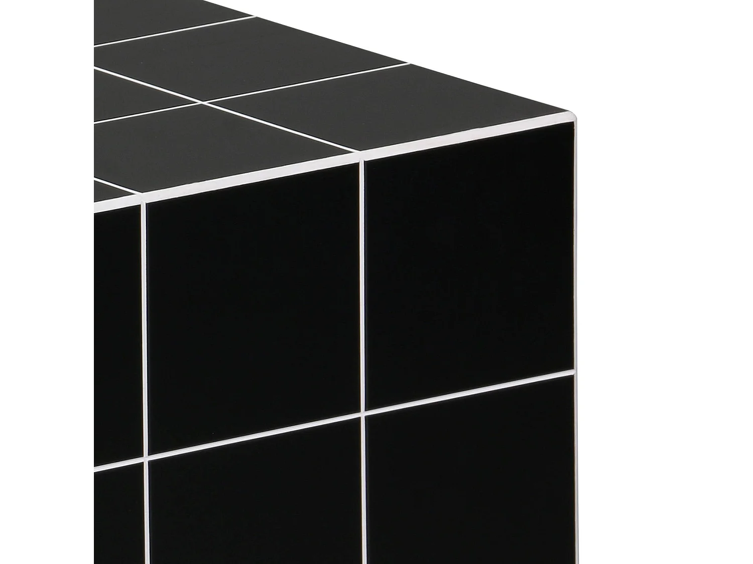 Tavolino cubico effetto piastrelle di cemento, nero