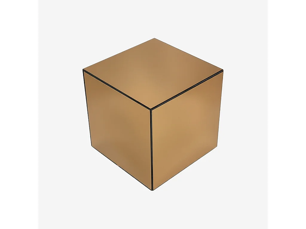 Tavolo cubico a specchio, 30cm, ambre