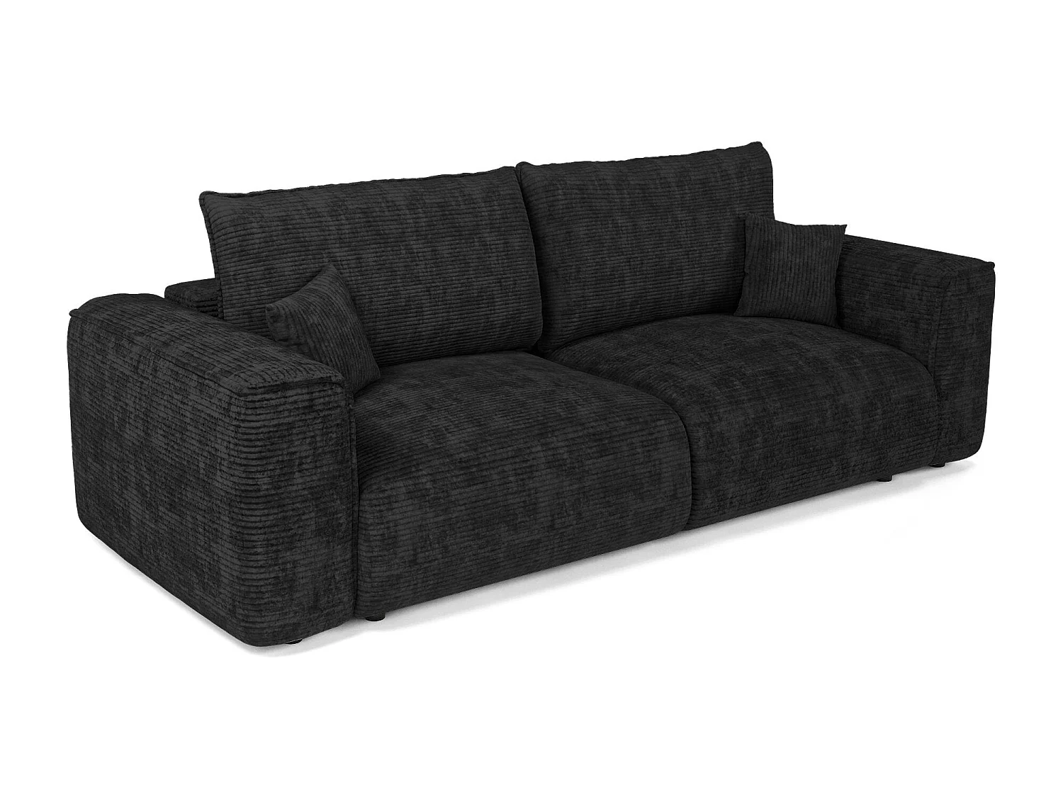 Canapé convertible avec coffre COMO en Velours côtelé