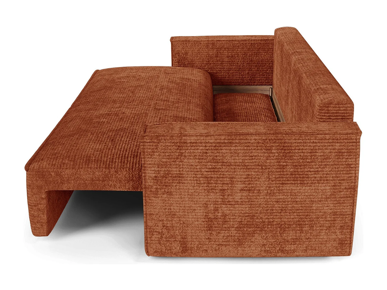 Canapé convertible avec coffre  en Velours côtelé