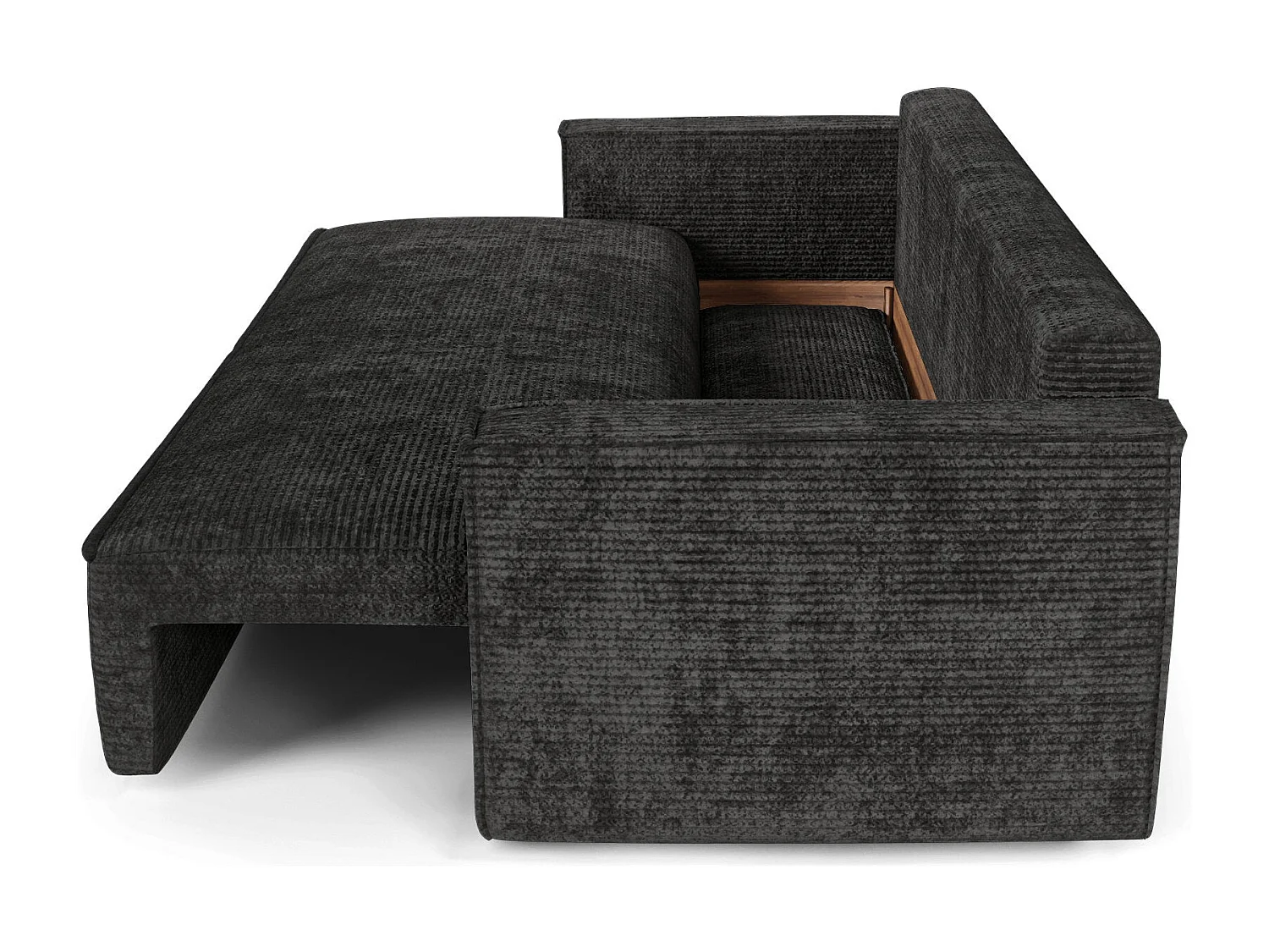 Canapé convertible avec coffre  en Velours côtelé