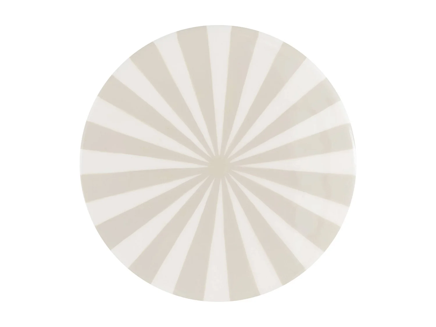 Tavolino da salotto in acciaio smaltato a righe, 46cm, beige