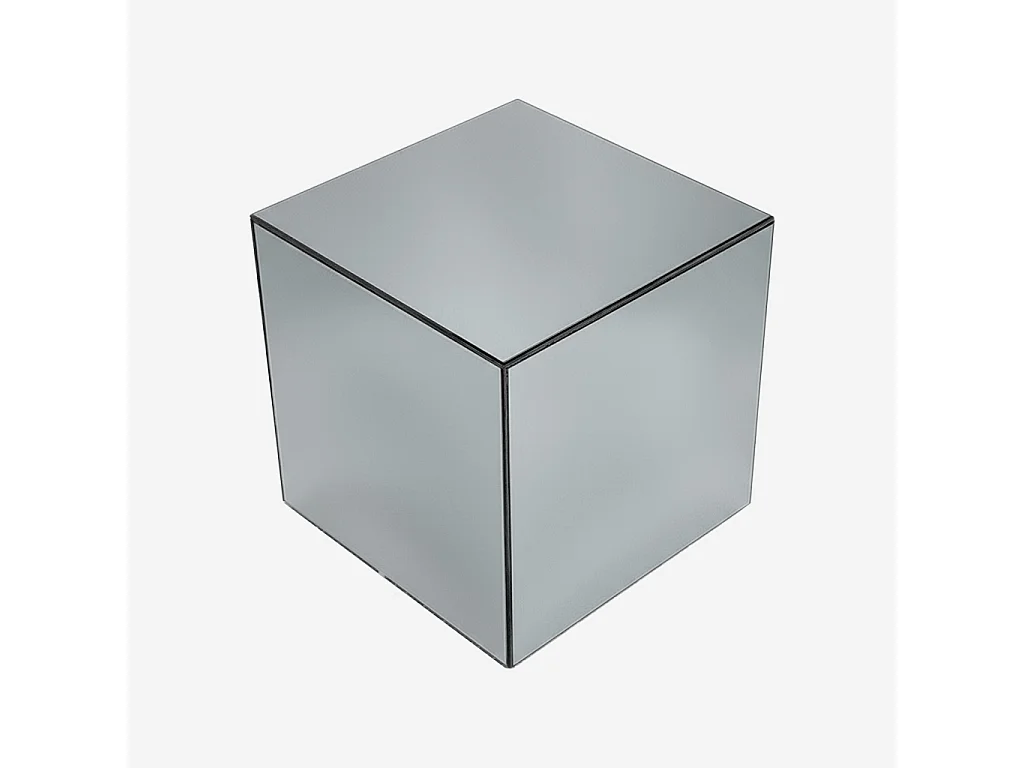 Mesa cúbica con espejos, 35cm transparent