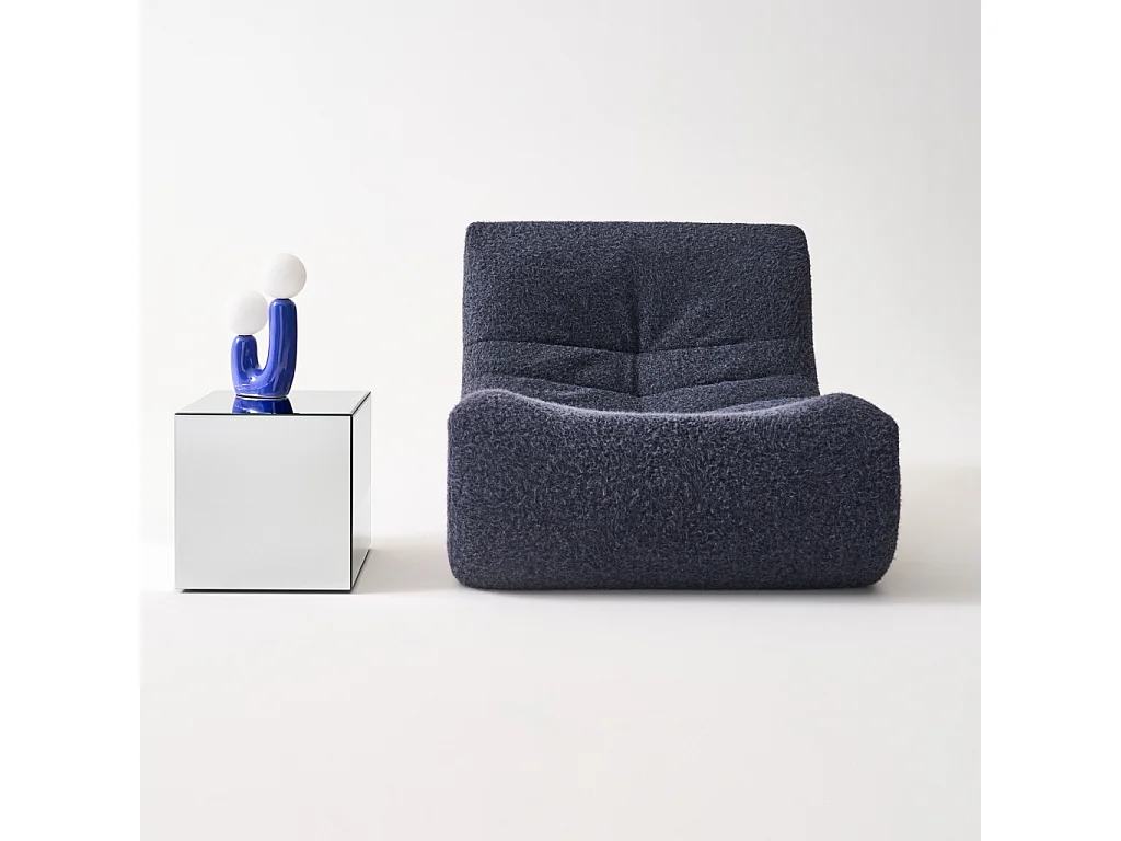 Mesa cúbica con espejos, 35cm transparent