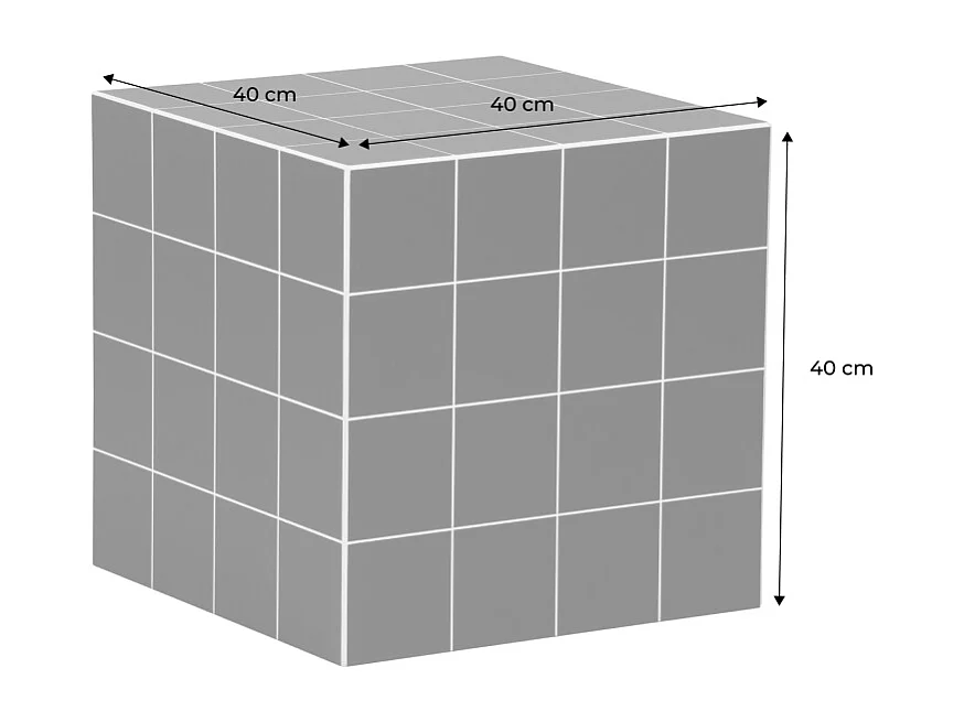 Tavolino cubico effetto piastrelle di cemento, terracotta