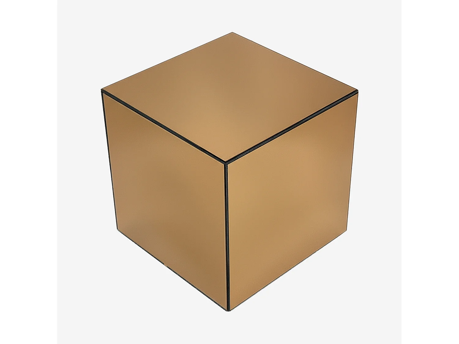 Tavolo cubico a specchio, tavolino da divano, ambre