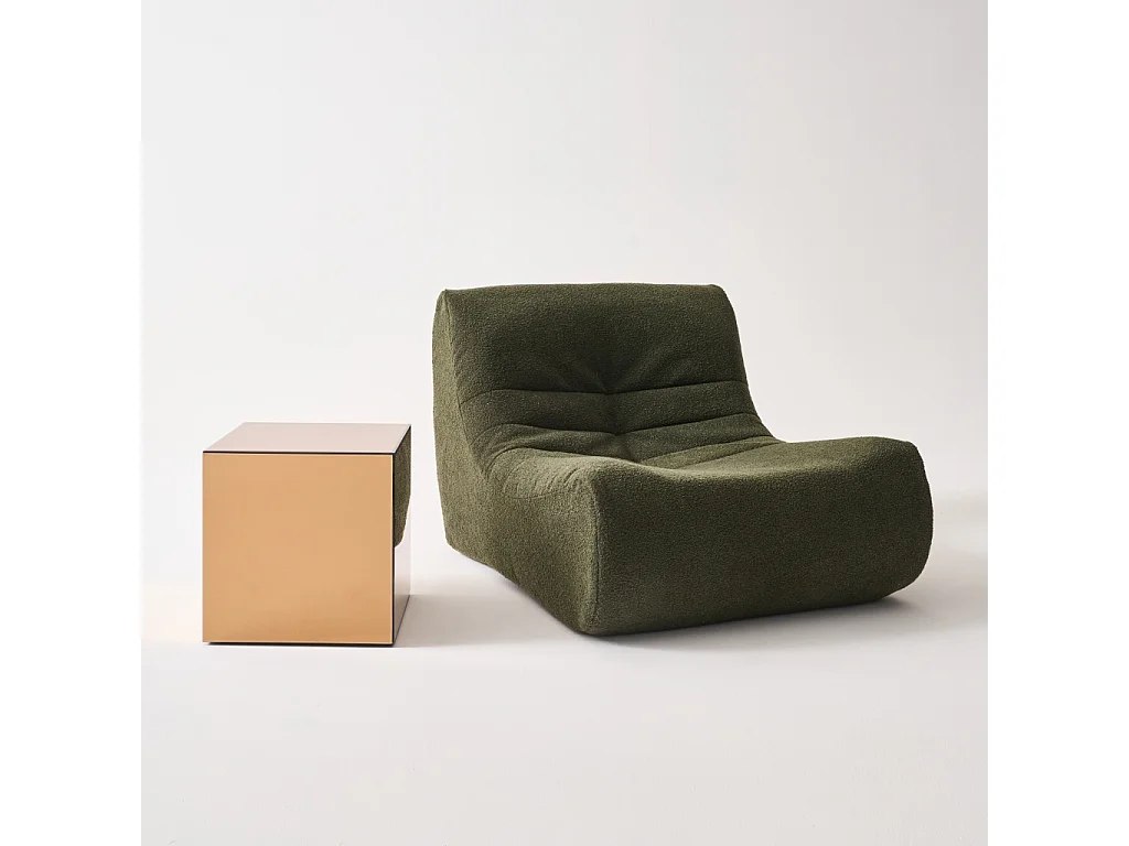 Tavolo cubico a specchio, tavolino da divano, ambre