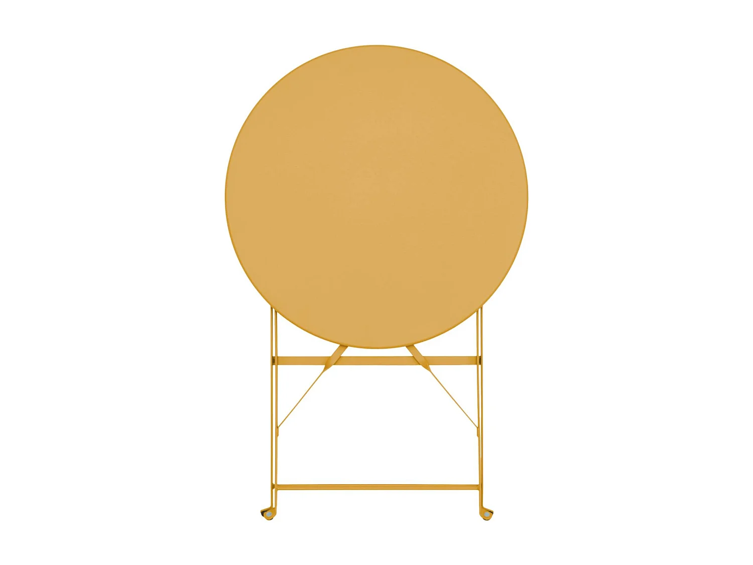 Table de jardin bistrot ronde Ø60cm pliable en acier thermolaqué