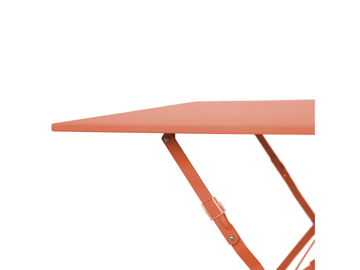 Tavolo da giardino pieghevole in acciaio, 2 posti, 70cm, rosa tostato