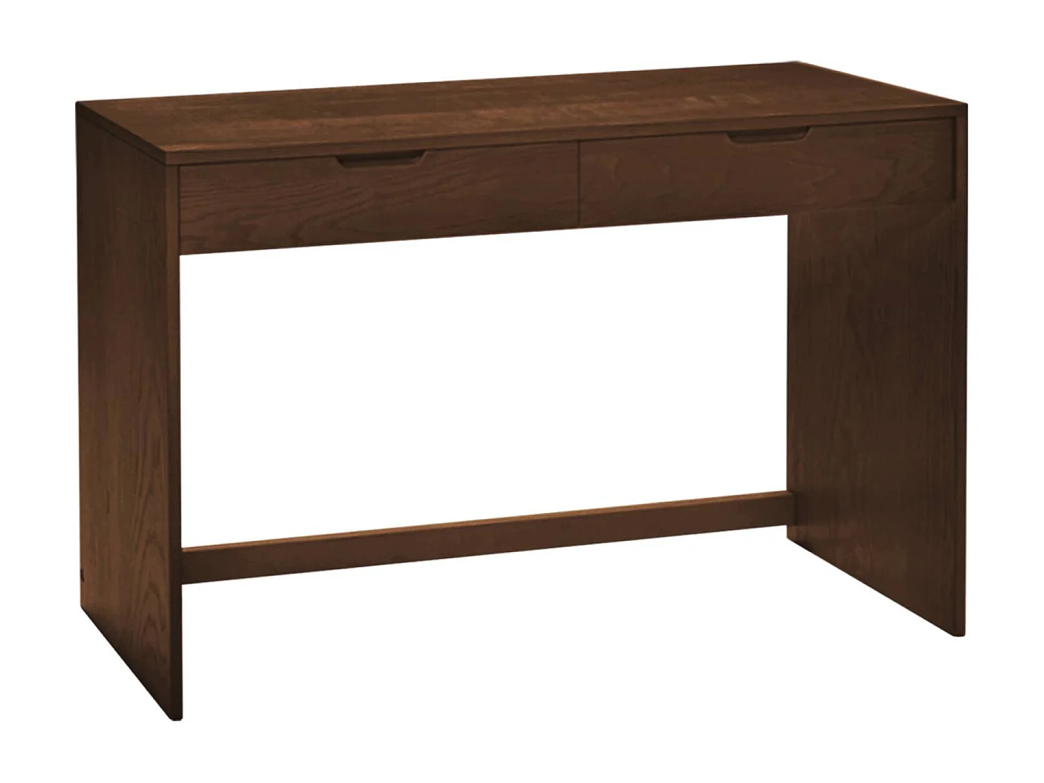 Consola de madera con 2 cajones, 120cm  nogal