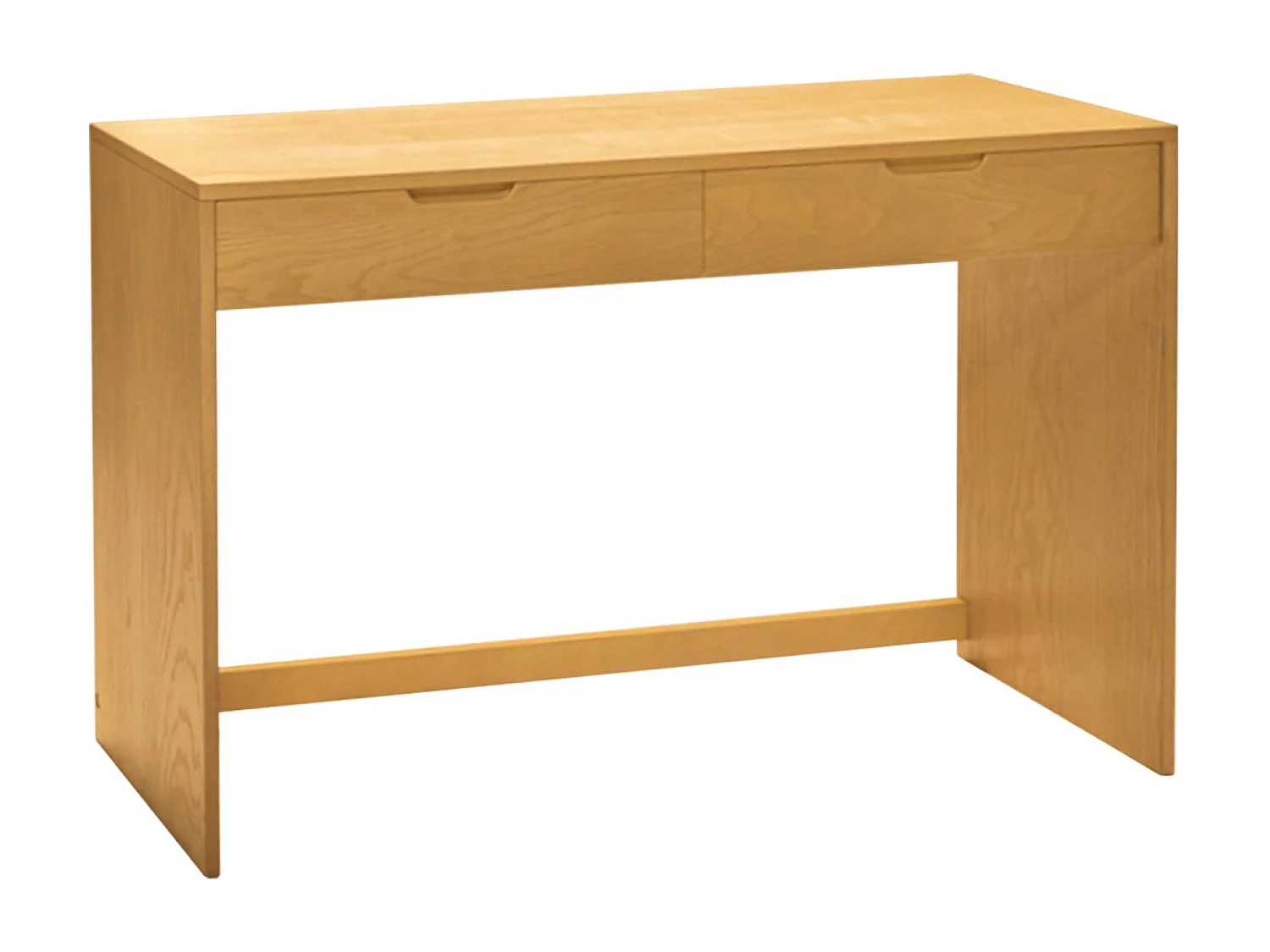 Console décor bois 2 tiroirs 120cm naturel - Tania