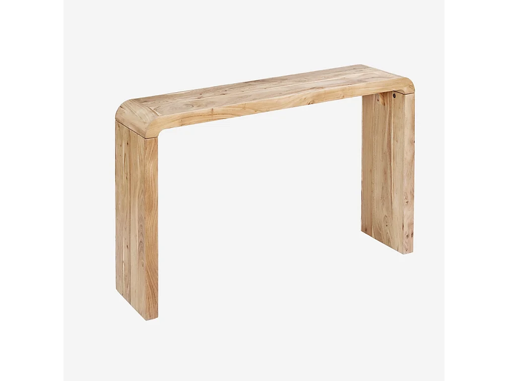 Consola exótica de madera de acacia, 120cm natural