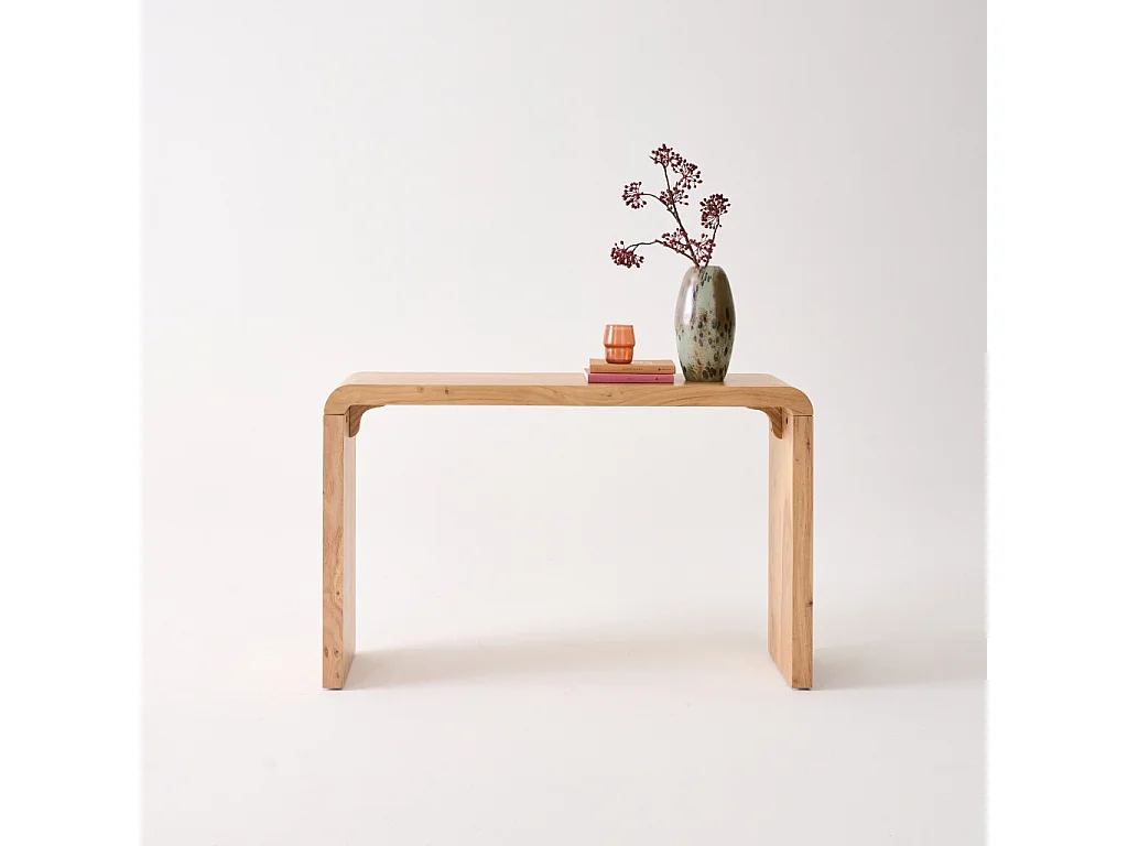 Consola exótica de madera de acacia, 120cm natural