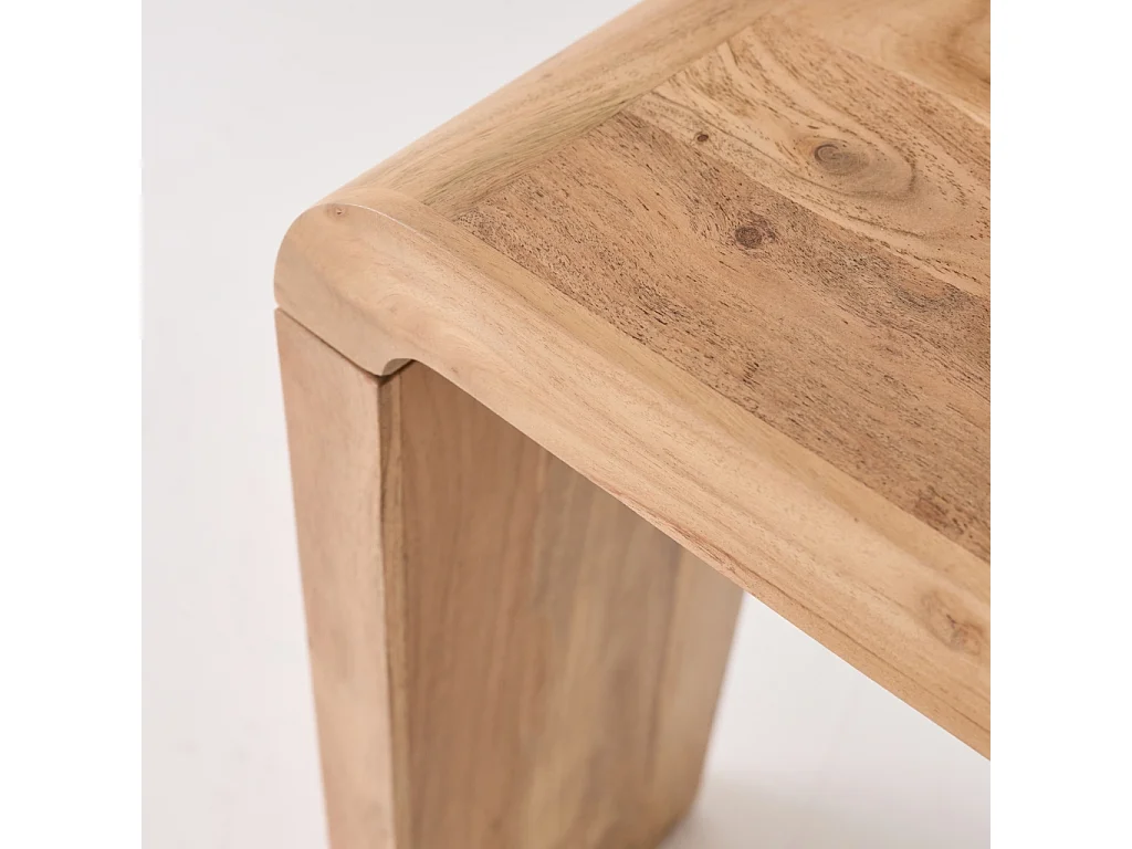 Consola exótica de madera de acacia, 120cm natural
