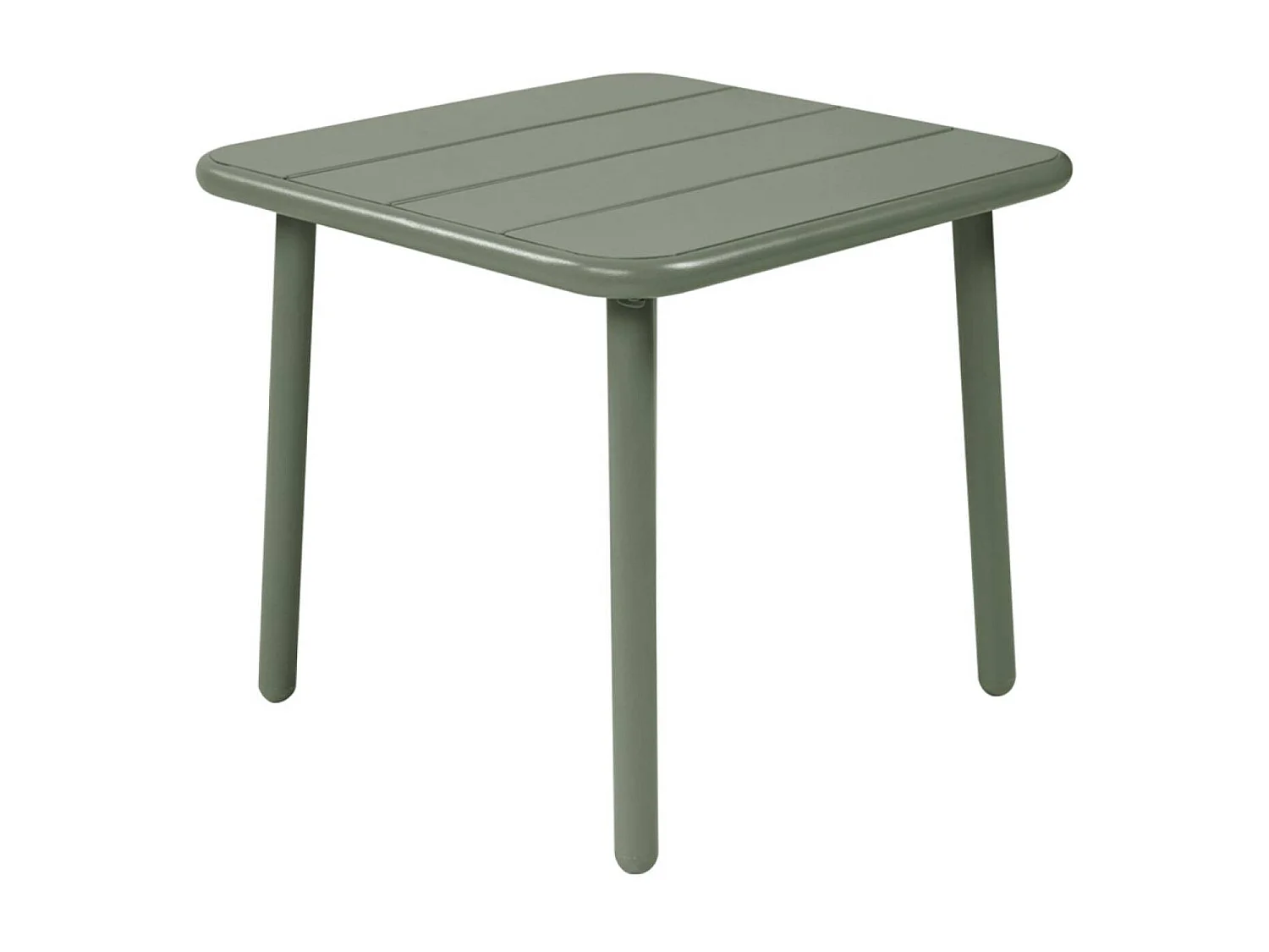 Table basse de jardin carrée acier 45cm kaki - Amélia
