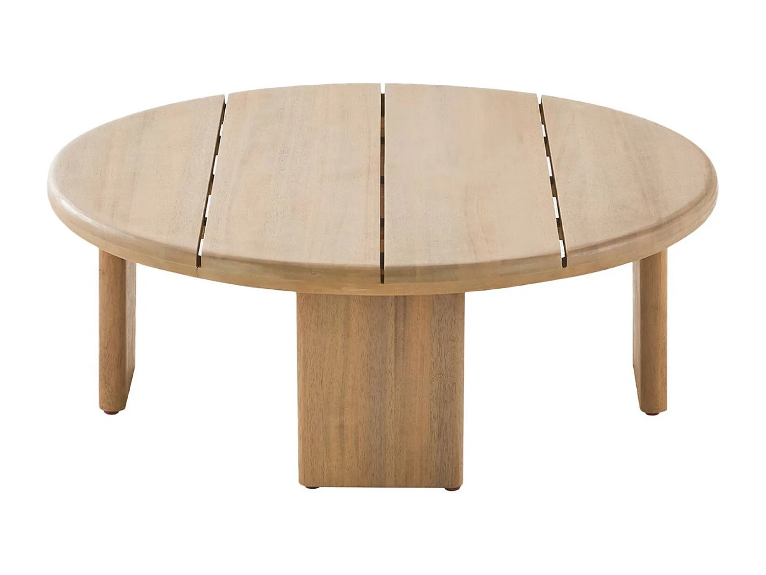 Tavolino da giardino rotondo in legno di acacia, 70cm, marrone