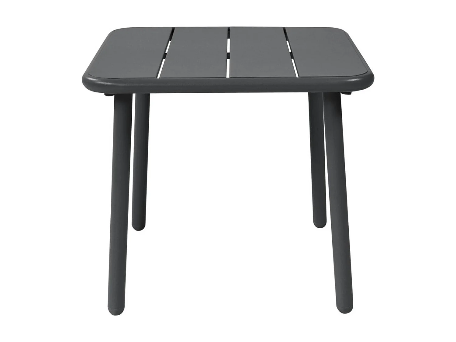 Table basse de jardin carrée acier 45cm anthracite - Amélia