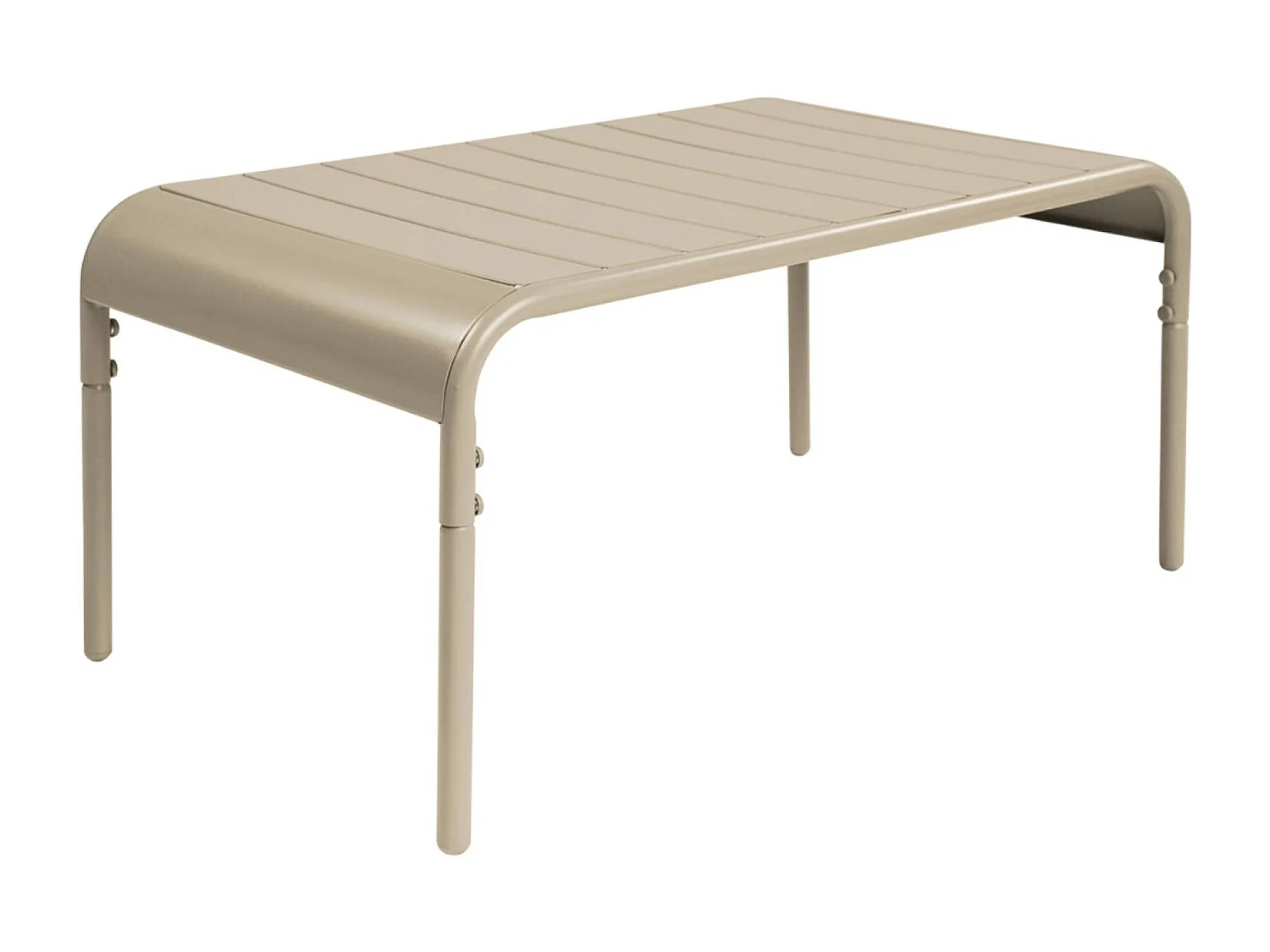 Tavolino da giardino in acciaio, 90 cm, beige