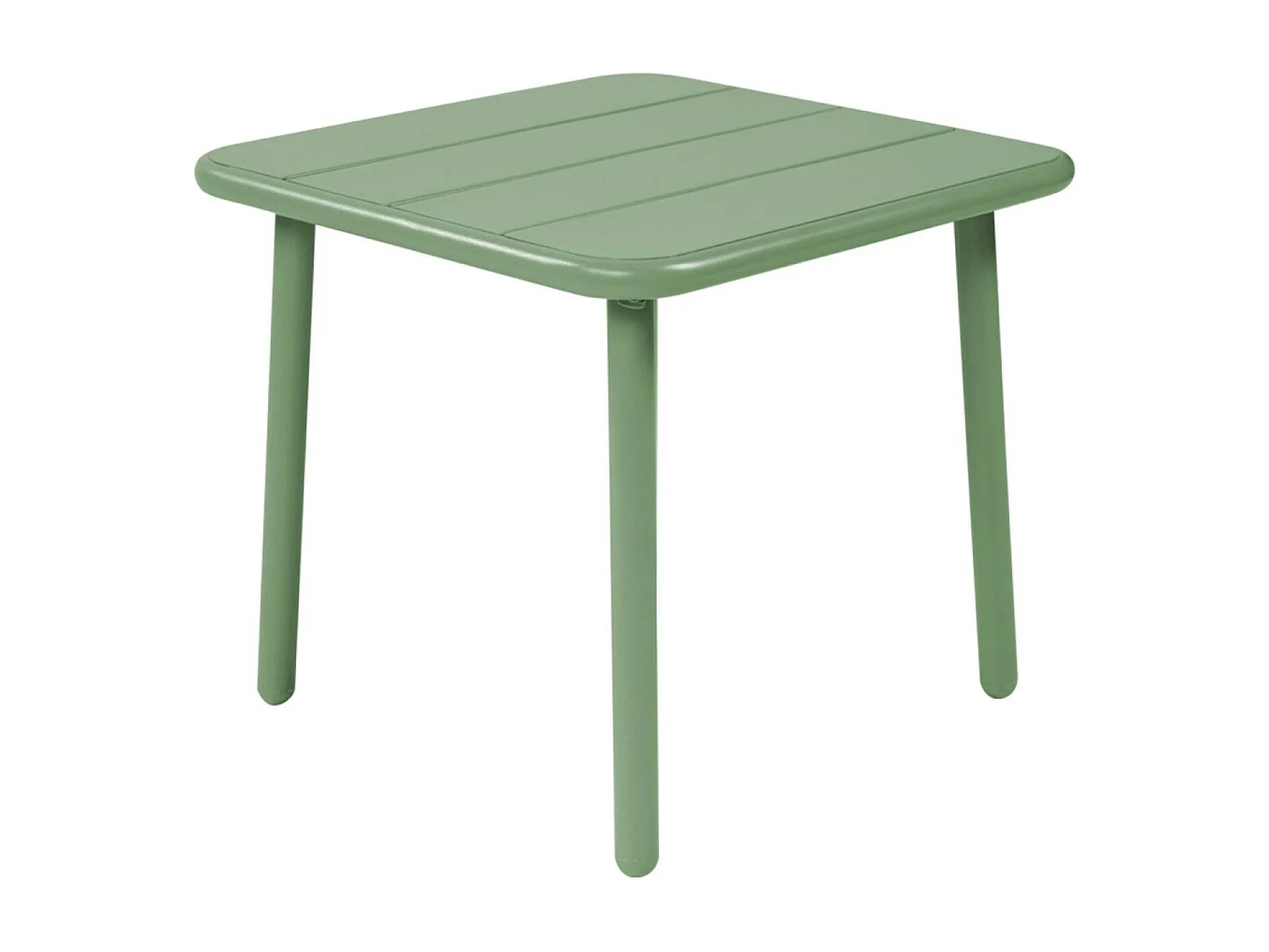 Table basse de jardin carrée acier 45cm vert - Amélia
