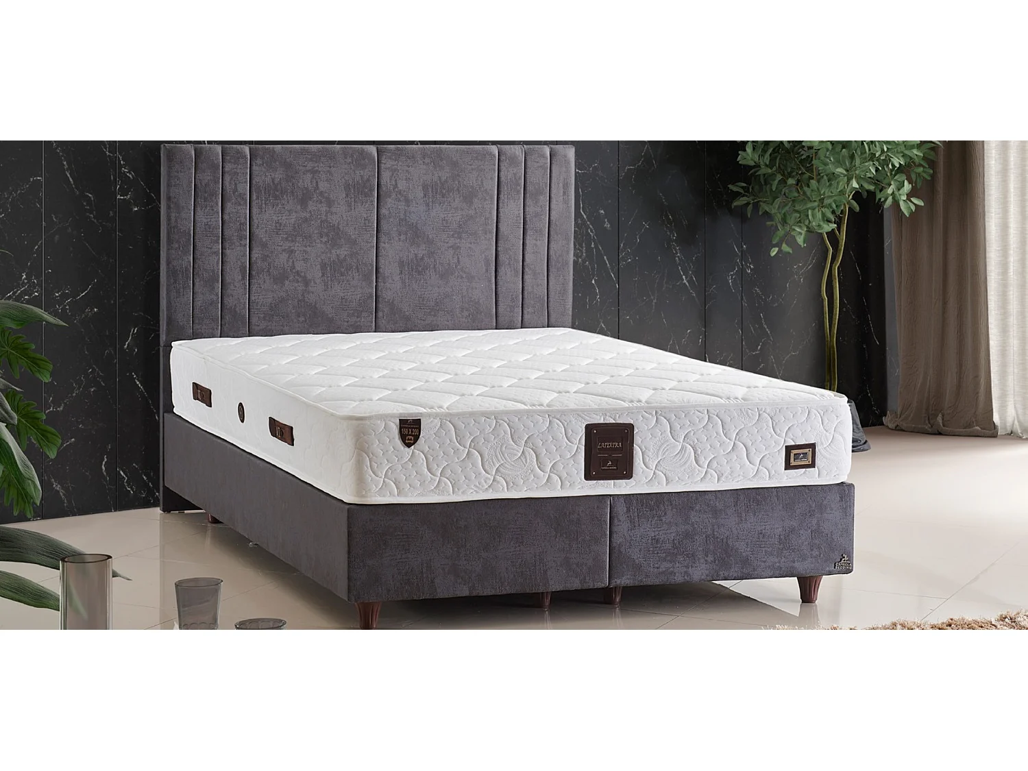 Set Letto Latextra Premium 140 x 200 cm con Materasso