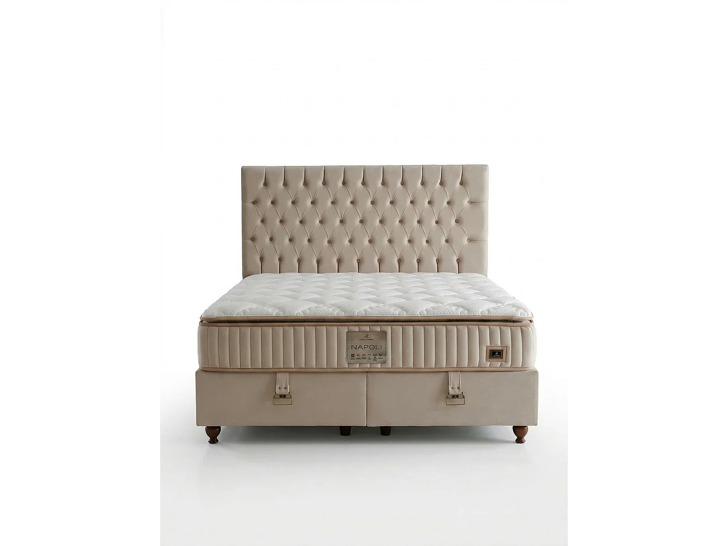 Letto Napoli con materasso – 180 × 200 cm con materasso incluso