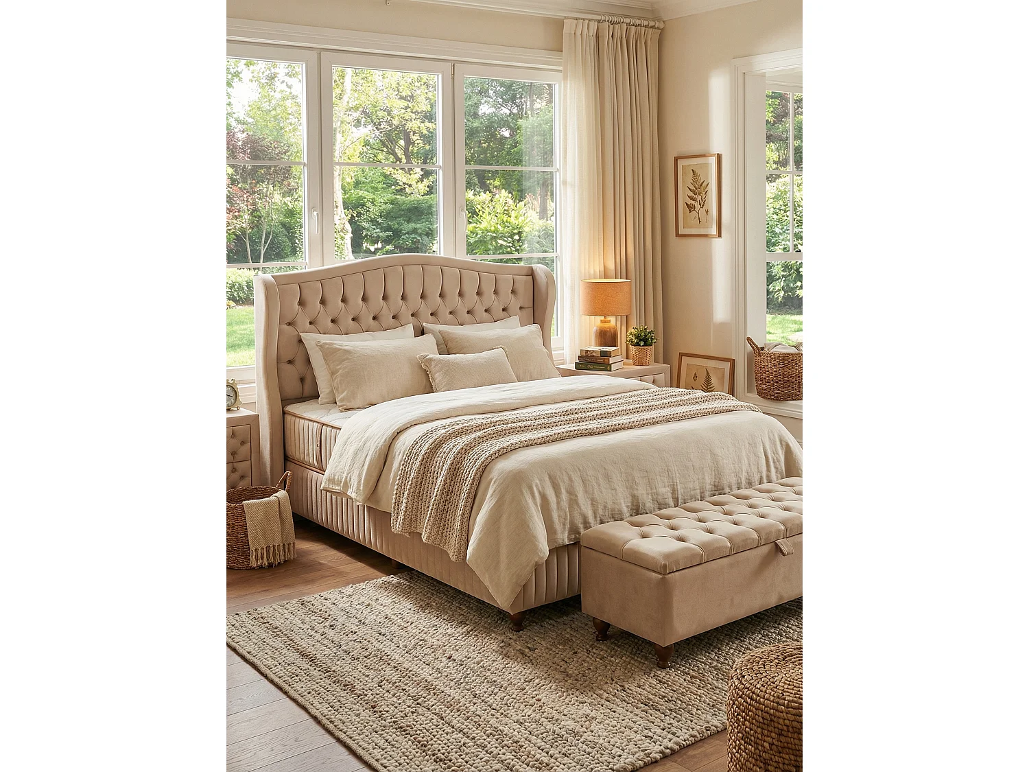 Set Letto Regina – 180 x 200 cm con materasso