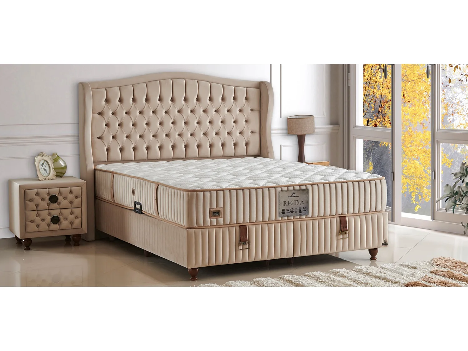Set Letto Regina – 180 x 200 cm con materasso