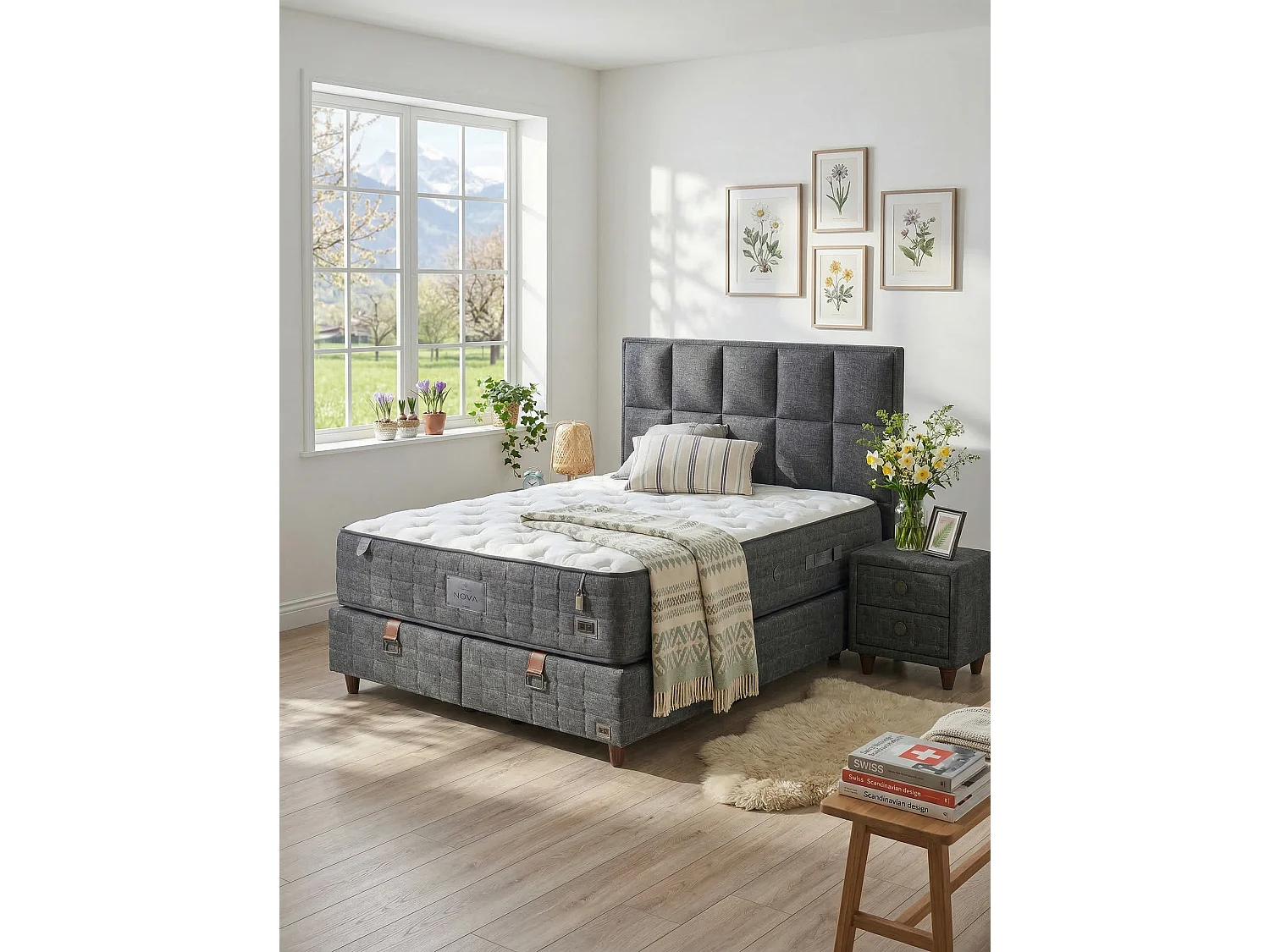 Lit Nova avec matelas – 160 × 200 cm avec matelas inclus