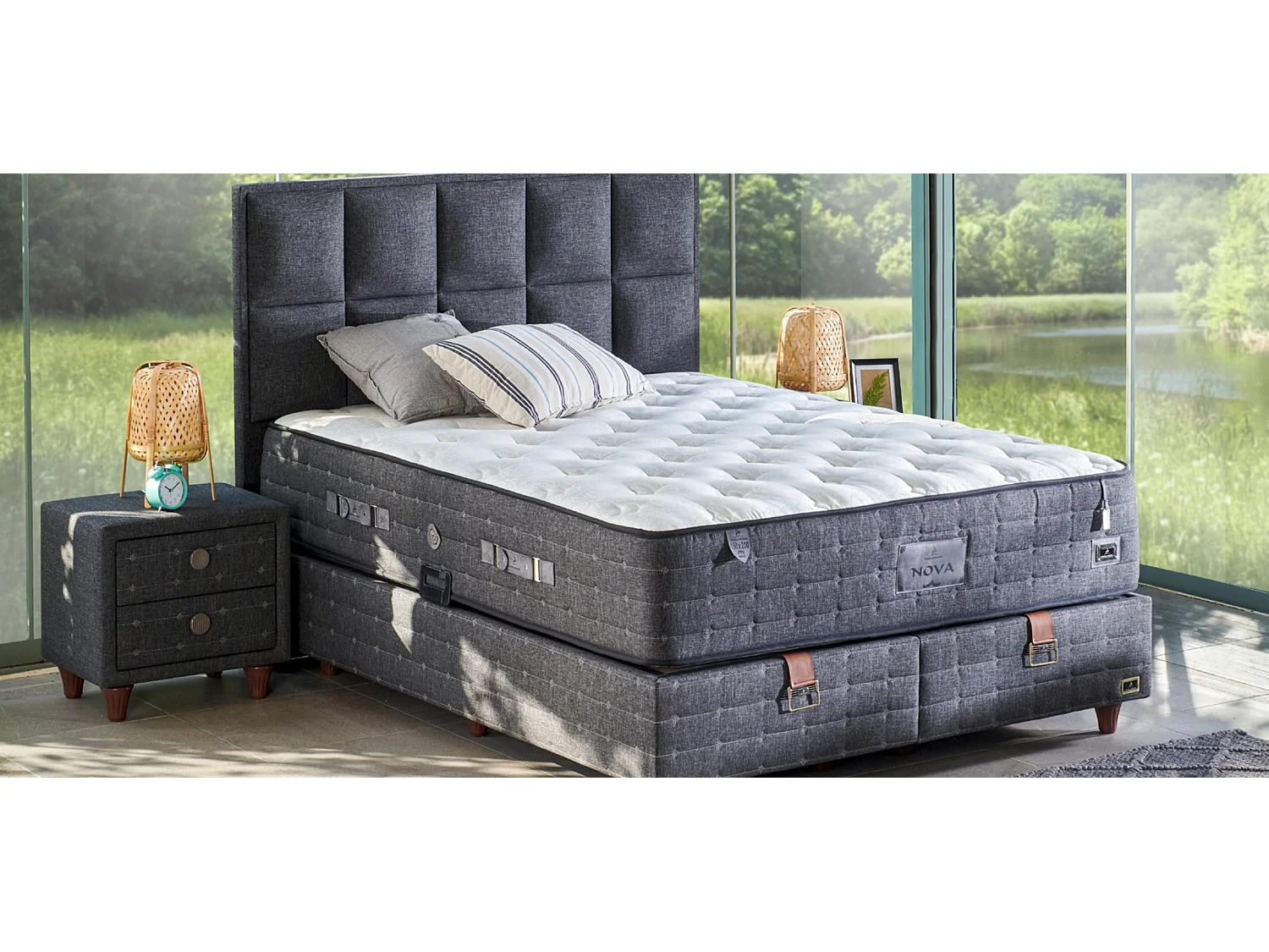 Lit Nova avec matelas – 160 × 200 cm avec matelas inclus
